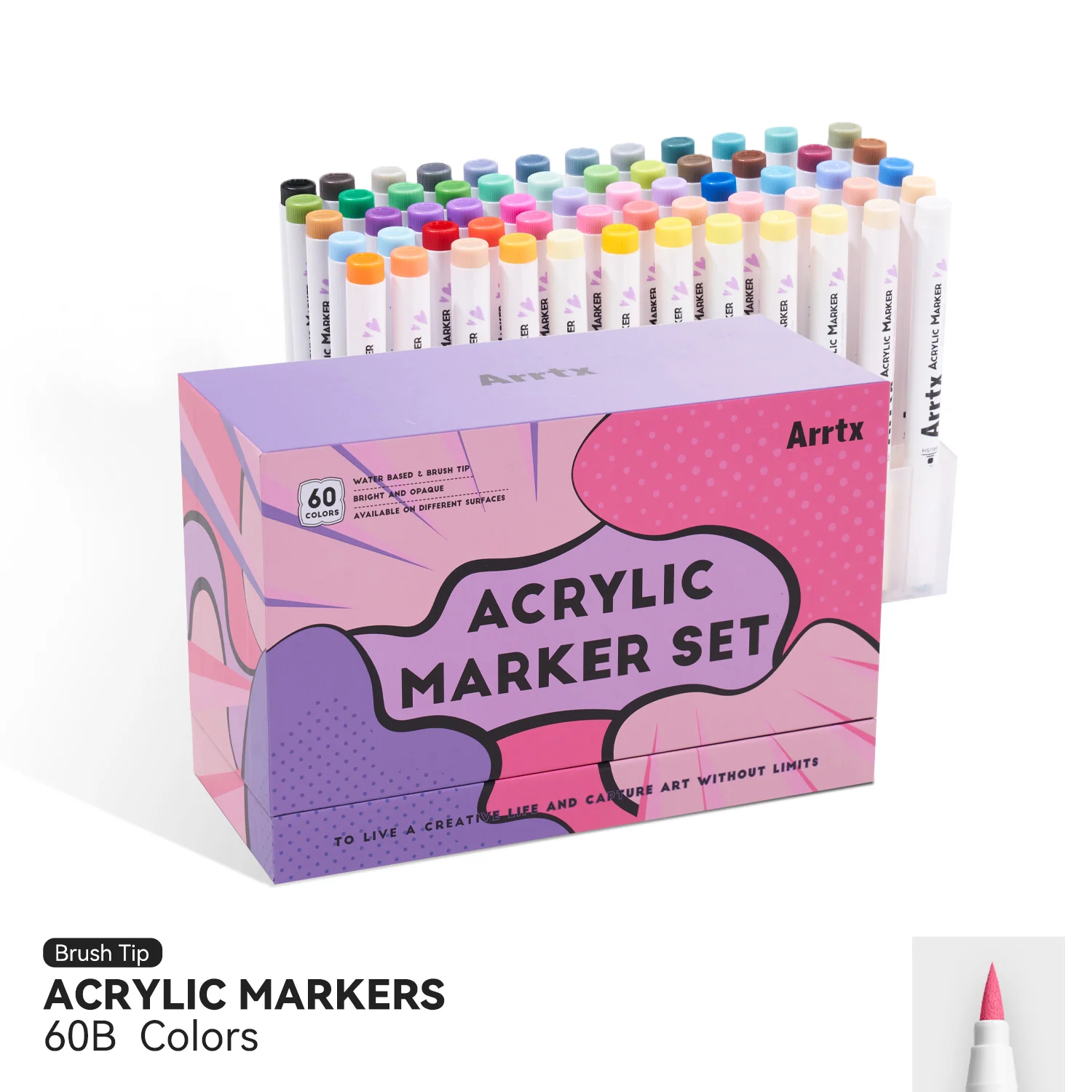 Marcadores para vidro acrilico Arrtx caneta tinta pincel pintar 1.jpg