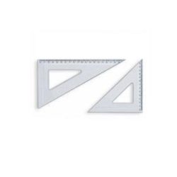 ESQUADRO 45º/14CM PLÁSTICO CRISTAL P