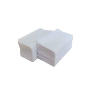 GUARDANAPOS 14X14CM ZIGUEZAGUE BRANCO MAÇO DE 160 (1 CAIXA TRAZ 50 MAÇOS) P