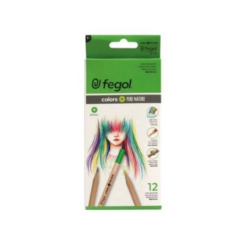 LÁPIS DE COR FEGOL COLORS PURE NATURE 12 LAPIS