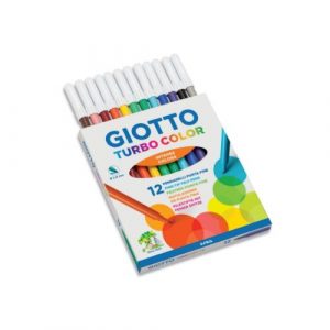 MARCADOR FELTRO GIOTTO TURBO COLOR CAIXA C/12 CORES P