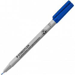 staedtler permanent lumocolor azul
