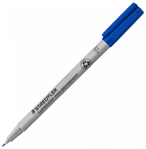 staedtler permanent lumocolor azul